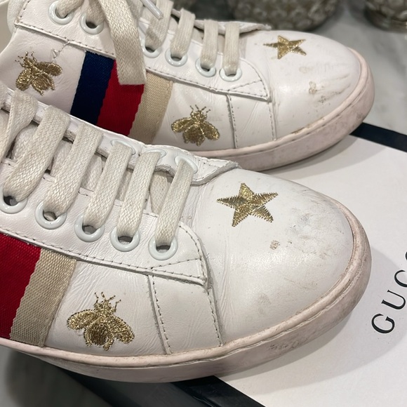 Gucci bee sneakers size 6 - Picture 2 of 7